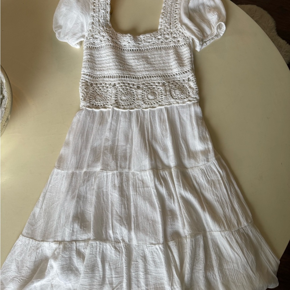 White Lace Kids Dress